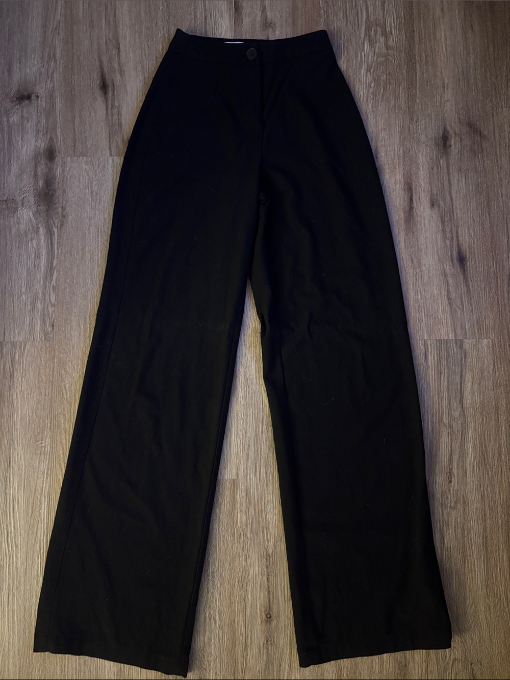 Black Wide-Leg Women's Dress Pants